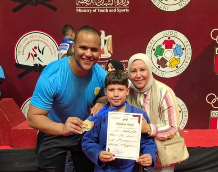 عمر أيمن يحصد الميدالية الذهبية في بطولة الجمهورية للجودو 2017